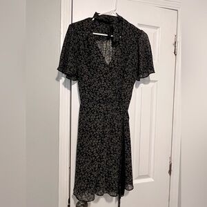 Dress Forum Black and White Floral Midi Dress